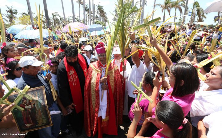 Cardenal Brenes preside peregrinación en honor a Jesús del Triunfo y misa de Domingo de Ramos 