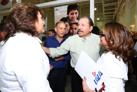 Presidente Daniel inaugura planta láctea del grupo Lala