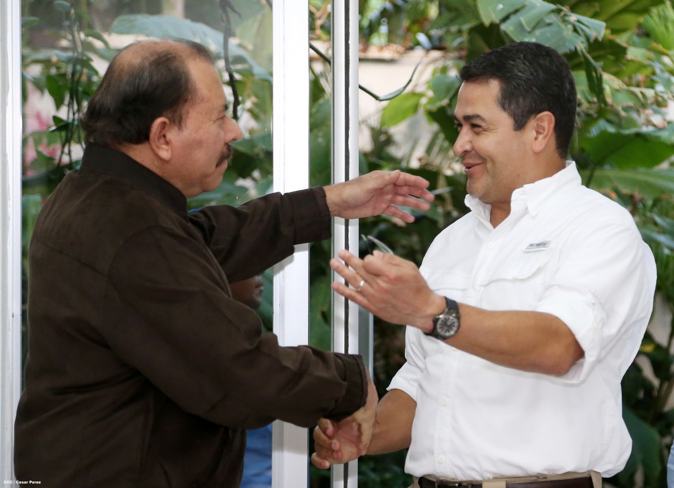 Daniel y Rosario se reúnen con presidente de Honduras