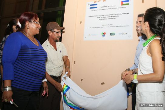 Inauguración del palacio de la cultura en Bluefields