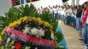 Rinden homenaje al Comandante Carlos Fonseca Amador en su 79 Aniversario de su Natalicio