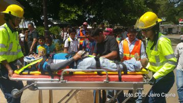 Pueblo de Masachapa participa en simulacro de terremoto