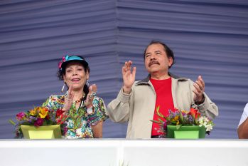 Daniel, Rosario y la Familia Sandinista reeditan el Repliegue Táctico a Masaya