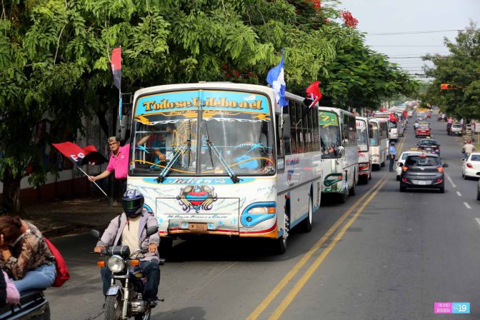 Daniel, Rosario y la Familia Sandinista reeditan el Repliegue Táctico a Masaya