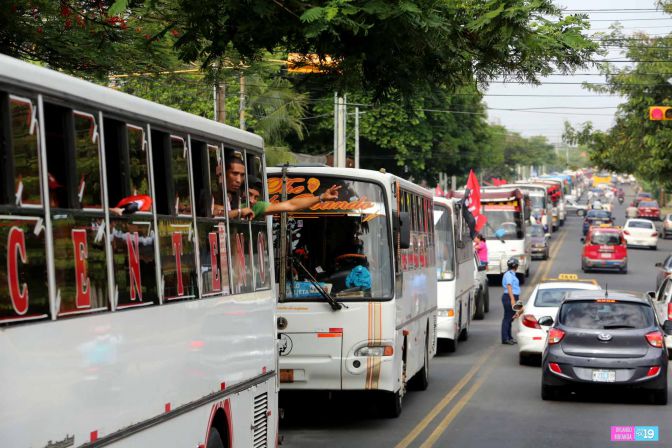 Daniel, Rosario y la Familia Sandinista reeditan el Repliegue Táctico a Masaya