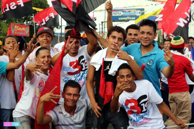 Daniel, Rosario y la Familia Sandinista reeditan el Repliegue Táctico a Masaya