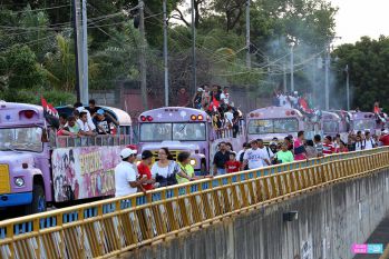 Daniel, Rosario y la Familia Sandinista reeditan el Repliegue Táctico a Masaya
