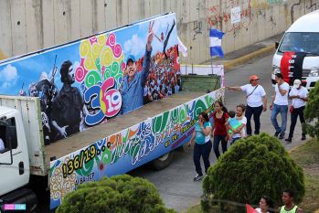 Daniel, Rosario y la Familia Sandinista reeditan el Repliegue Táctico a Masaya
