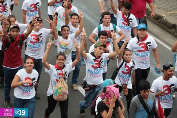 Daniel, Rosario y la Familia Sandinista reeditan el Repliegue Táctico a Masaya