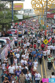 Daniel, Rosario y la Familia Sandinista reeditan el Repliegue Táctico a Masaya