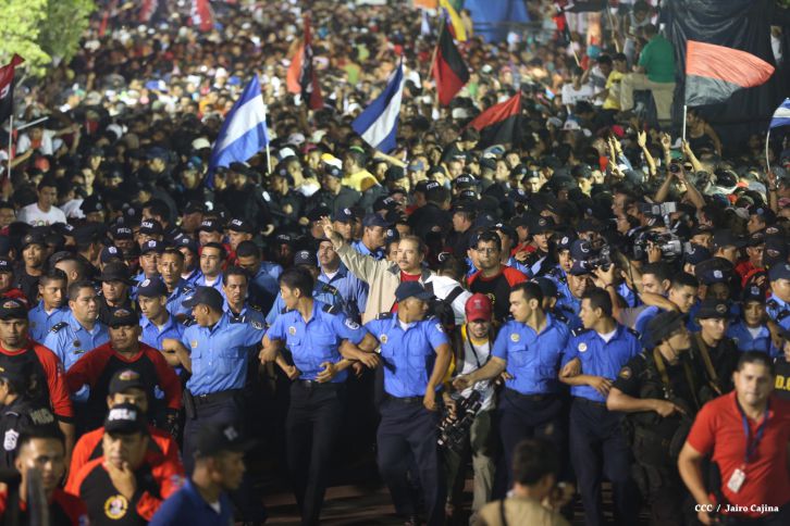 Daniel y Rosario culminan en Monimbó el 36 Aniversario del Repliegue a Masaya