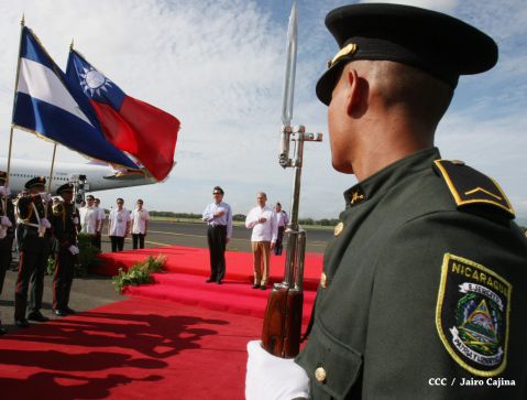 Presidente Ma Ying-jeou de China-Taiwán inicia visita oficial a Nicaragua