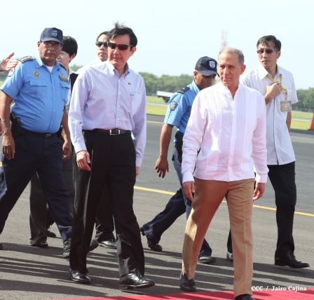 Presidente Ma Ying-jeou de China-Taiwán inicia visita oficial a Nicaragua