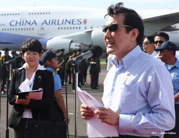 Presidente Ma Ying-jeou de China-Taiwán inicia visita oficial a Nicaragua