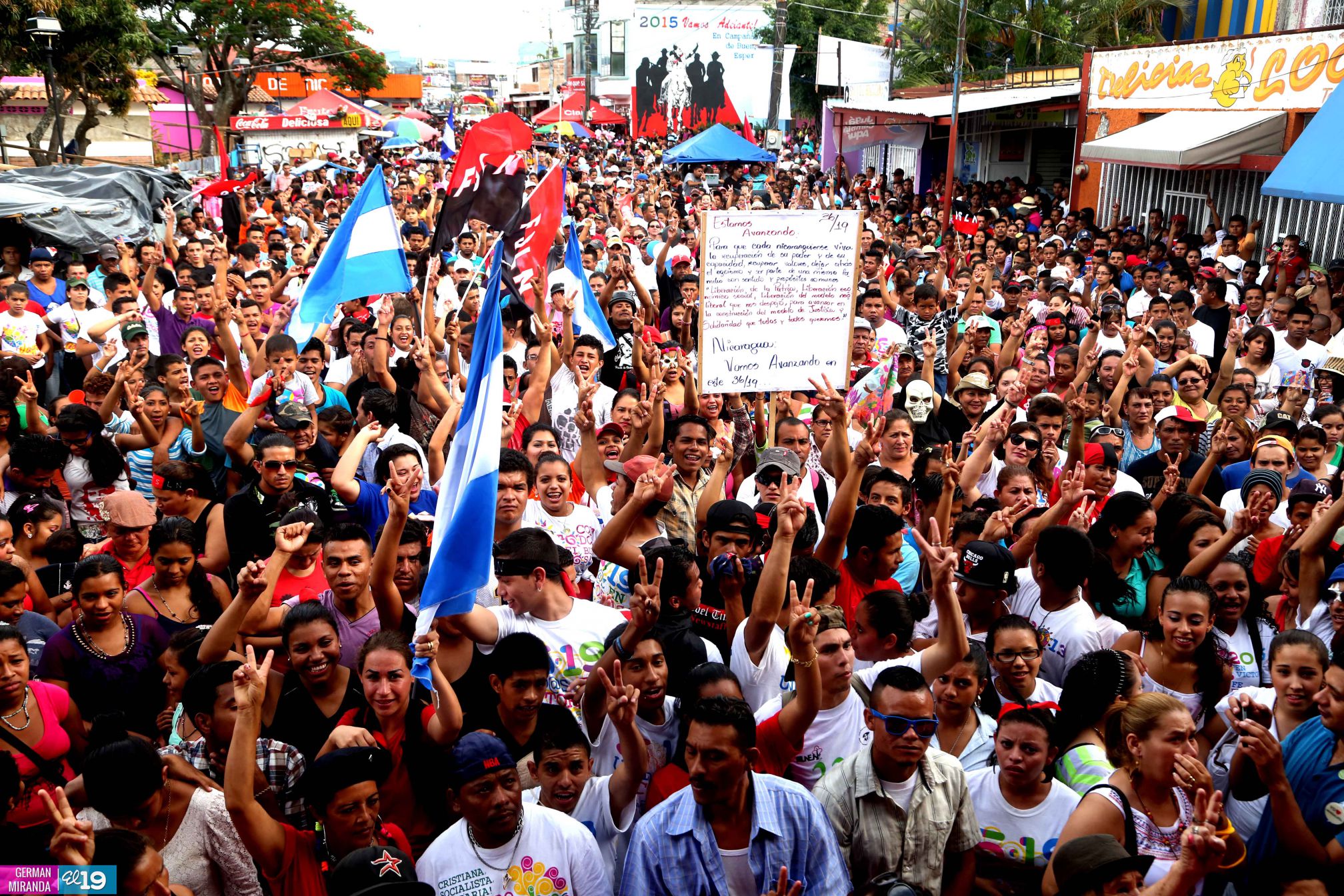 Mar de gente inunda calles de Estelí celebrando 36 años de liberación y victorias