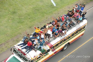 Caravana de Sébaco se dirige a Managua para celebrar el 36/19
