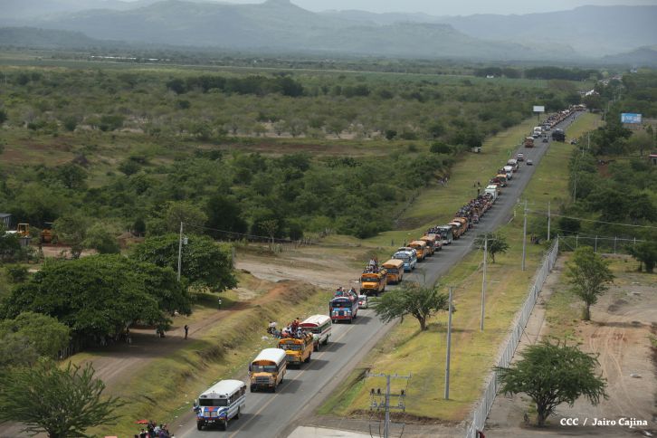 Caravanas de todo el país entran a Managua! Viva el 36/19!