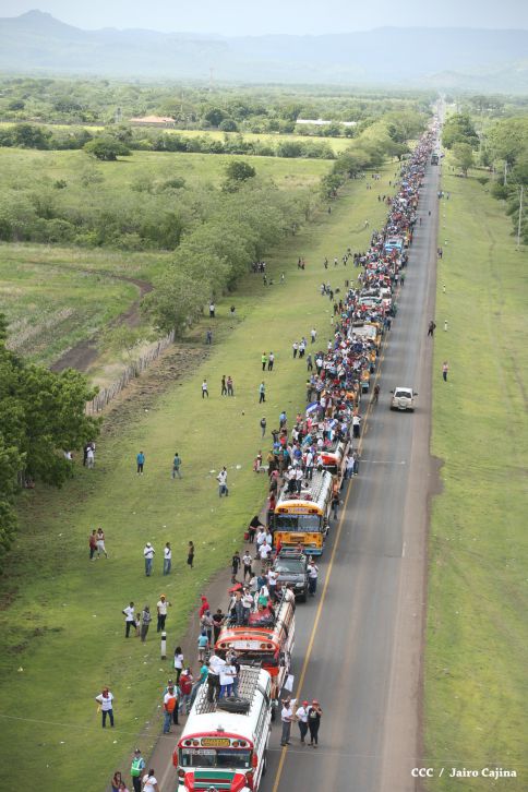 Caravanas de todo el país entran a Managua! Viva el 36/19!