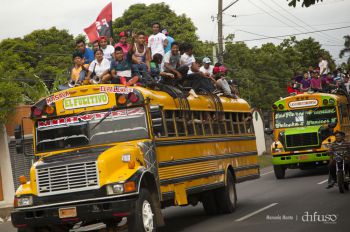 Caravanas de todo el país entran a Managua! Viva el 36/19!