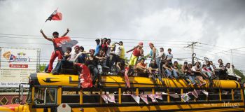 Caravanas de todo el país entran a Managua! Viva el 36/19!