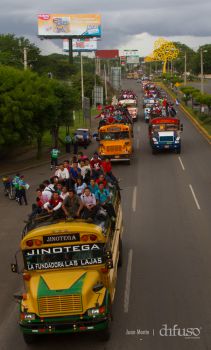 Caravanas de todo el país entran a Managua! Viva el 36/19!