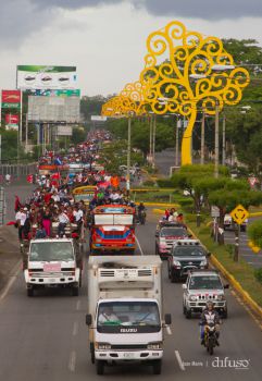 Caravanas de todo el país entran a Managua! Viva el 36/19!
