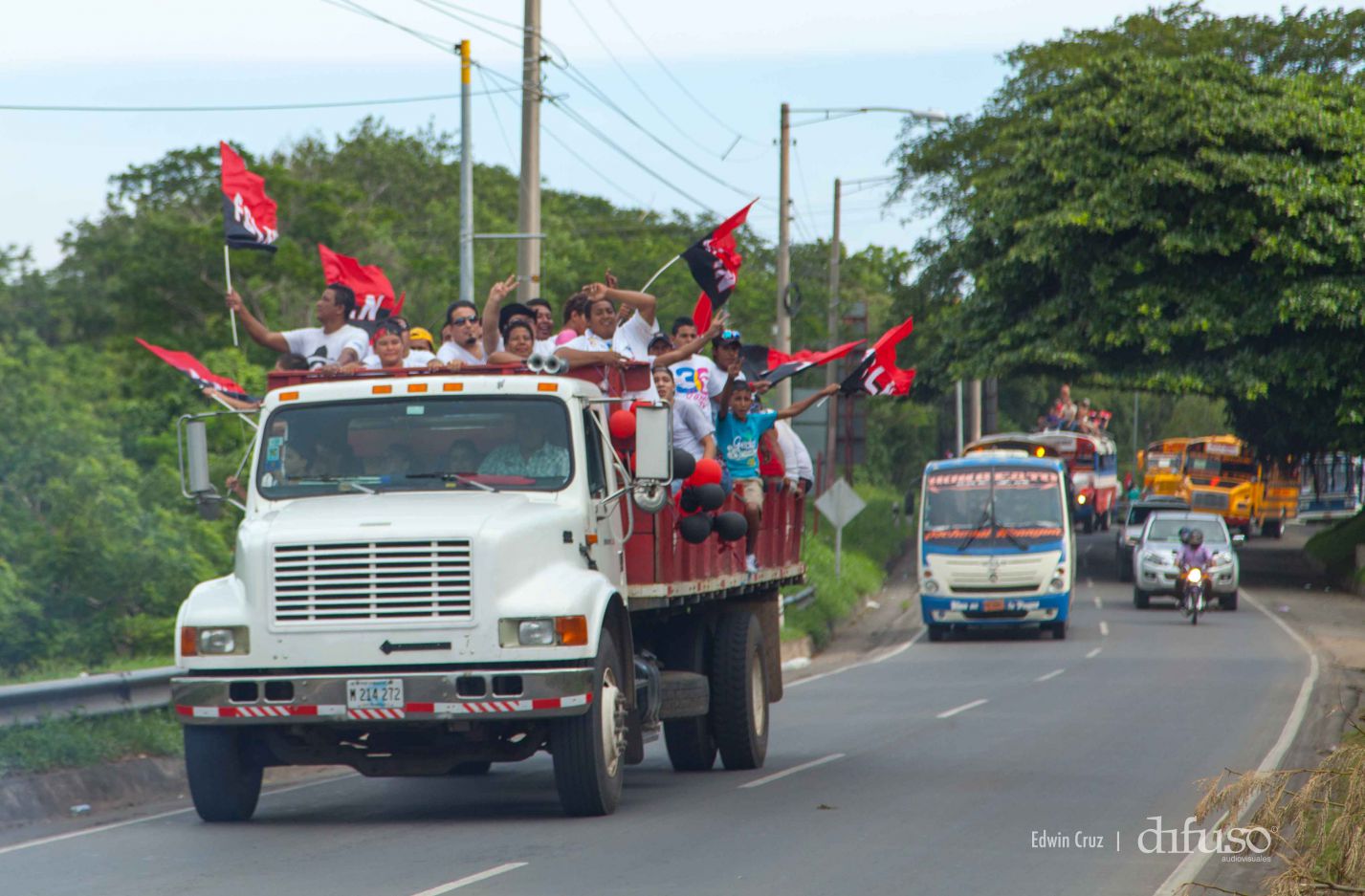 Caravanas de todo el país entran a Managua! Viva el 36/19!