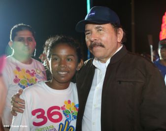 Nicaragua celebra el 36/19 en Plaza La Fé