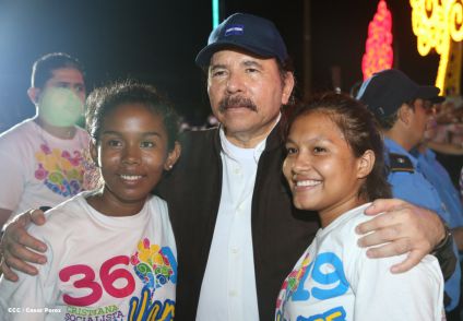 Nicaragua celebra el 36/19 en Plaza La Fé
