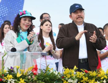 Nicaragua celebra el 36/19 en Plaza La Fé