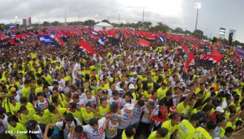 Nicaragua celebra el 36/19 en Plaza La Fé