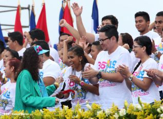 Nicaragua celebra el 36/19 en Plaza La Fé