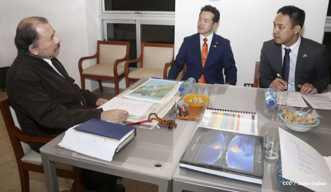 Presidente Daniel se reúne con vicecanciller de Japón, Takashi Uto