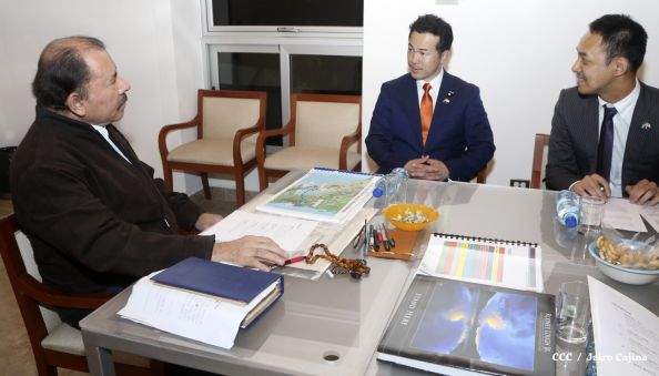 Presidente Daniel se reúne con vicecanciller de Japón, Takashi Uto