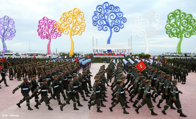 Presidente Daniel y Compañera Rosario encabezan acto del 36 aniversario de constitución de la Fuerza Aérea del Ejército de Nicaragua
