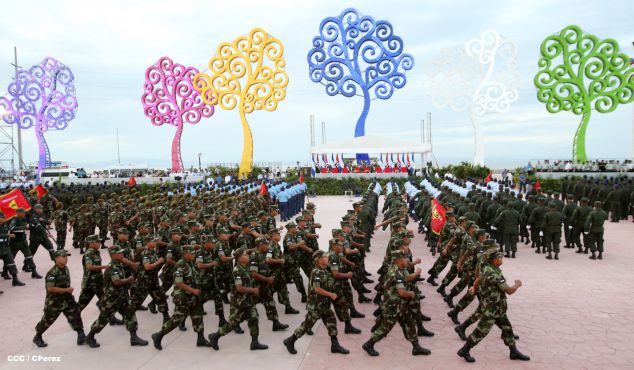 Presidente Daniel y Compañera Rosario encabezan acto del 36 aniversario de constitución de la Fuerza Aérea del Ejército de Nicaragua
