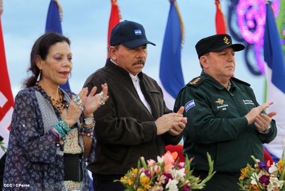 Presidente Daniel y Compañera Rosario encabezan acto del 36 aniversario de constitución de la Fuerza Aérea del Ejército de Nicaragua