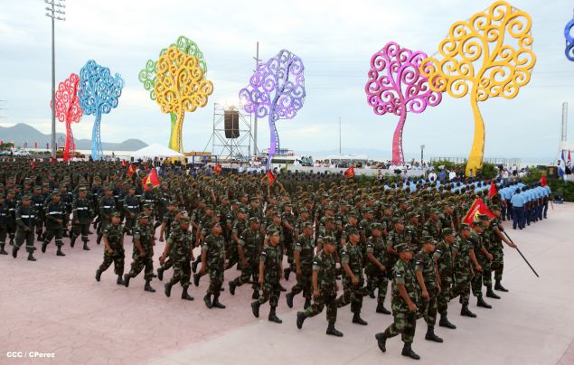 Presidente Daniel y Compañera Rosario encabezan acto del 36 aniversario de constitución de la Fuerza Aérea del Ejército de Nicaragua