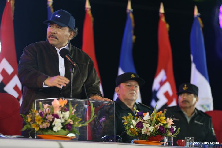 Presidente Daniel y Compañera Rosario encabezan acto del 36 aniversario de constitución de la Fuerza Aérea del Ejército de Nicaragua