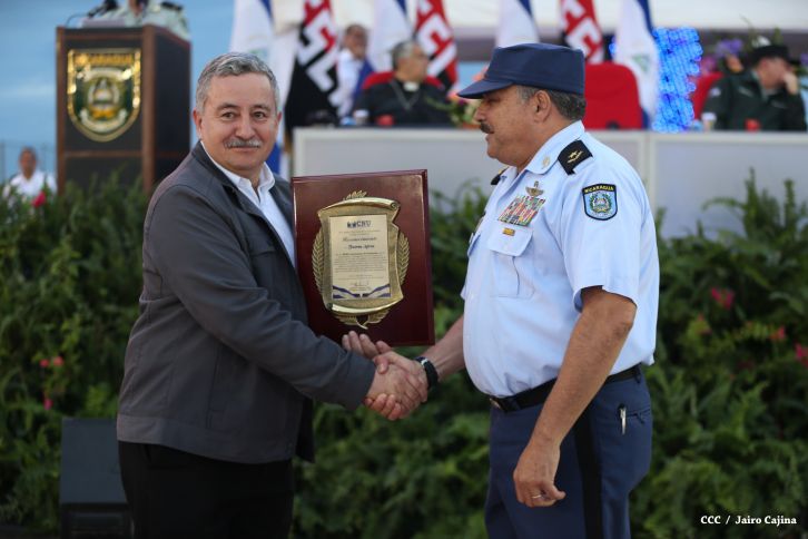 Presidente Daniel y Compañera Rosario encabezan acto del 36 aniversario de constitución de la Fuerza Aérea del Ejército de Nicaragua