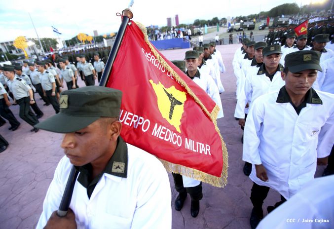 Presidente Daniel encabeza acto del 36 aniversario de constitución del Cuerpo Médico Militar del Ejército de Nicaragua