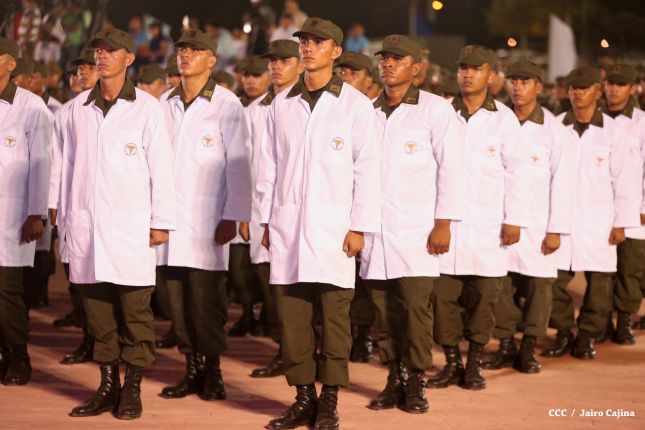 Presidente Daniel encabeza acto del 36 aniversario de constitución del Cuerpo Médico Militar del Ejército de Nicaragua