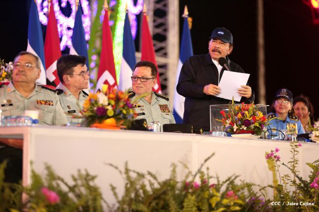 Presidente Daniel encabeza acto del 36 aniversario de constitución del Cuerpo Médico Militar del Ejército de Nicaragua
