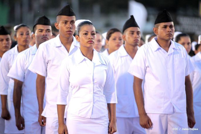 Presidente Daniel encabeza acto del 36 aniversario de constitución del Cuerpo Médico Militar del Ejército de Nicaragua
