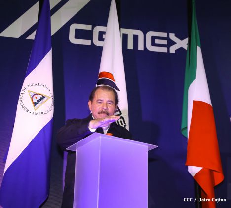 Presidente Daniel inaugura nueva planta de CEMEX en Nicaragua