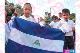 Niños de los CDI protagonizan desfile patrio en Masatepe
