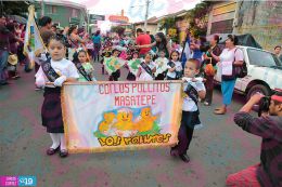 Niños de los CDI protagonizan desfile patrio en Masatepe