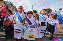 Niños de los CDI protagonizan desfile patrio en Masatepe