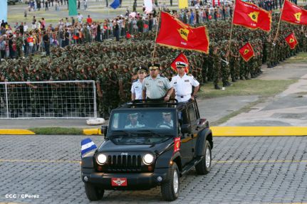 Desfile militar Pueblo-Ejército en Plaza de la Fé "Juan Pablo II"
