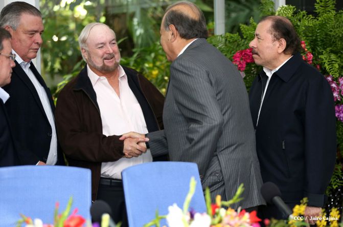 Presidente Daniel y Compañera Rosario sostienen encuentro con el empresario mexicano Carlos Slim